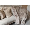 Cream & Oatmeal With Beige Polar Fleece Lining - High Quality Super Deluxe Throw