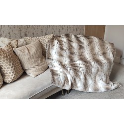 Beige Lynx With Cream Lining - High Quality Super Deluxe Throw