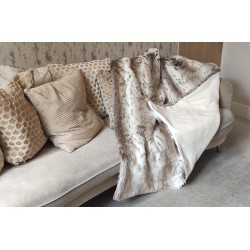 Beige Lynx With Cream Lining - High Quality Super Deluxe Throw