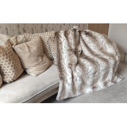 Beige Lynx With Cream Lining - High Quality Super Deluxe Throw