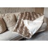 Sodes Lynx Tan & White With Cream Striped Lining - High Quality Super Deluxe Throw