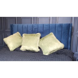 Luxury Mint Green Deluxe Faux Fur Cushion Cover - Handmade - Sofa Pillow Case