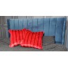 Luxury Striped Crimson Deluxe Faux Fur Cushion Cover - Handmade - Sofa Pillow Case