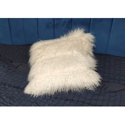 Luxury Cream Shaggy Deluxe Faux Fur Cushion Cover - Handmade - Sofa Pillow Case