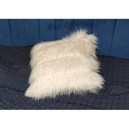 Luxury Cream Shaggy Deluxe Faux Fur Cushion Cover - Handmade - Sofa Pillow Case