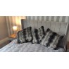 Luxury Grey Italian Wolf Deluxe Faux Fur Cushion Cover - Handmade - Sofa Pillow Case