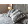 Luxury Sodes Lynx Grey & White Deluxe Faux Fur Cushion Cover - Handmade - Sofa Pillow Case