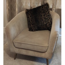Luxury Dark Cheetah Deluxe Faux Fur Cushion Cover - Handmade - Sofa Pillow Case