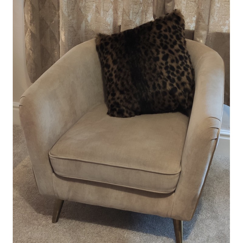 Luxury Dark Cheetah Deluxe Faux Fur Cushion Cover - Handmade - Sofa Pillow Case