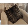 Luxury Dark Cheetah Deluxe Faux Fur Cushion Cover - Handmade - Sofa Pillow Case
