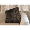Luxury Dark Cheetah Deluxe Faux Fur Cushion Cover - Handmade - Sofa Pillow Case