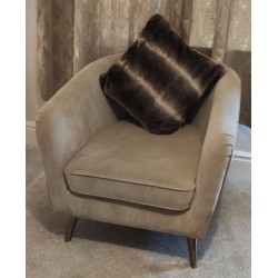Luxury Dark Chinchilla Deluxe Faux Fur Cushion Cover - Handmade - Sofa Pillow Case