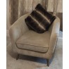 Luxury Dark Chinchilla Deluxe Faux Fur Cushion Cover - Handmade - Sofa Pillow Case