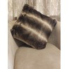 Luxury Dark Chinchilla Deluxe Faux Fur Cushion Cover - Handmade - Sofa Pillow Case