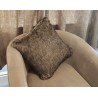 Luxury Grey Wolf Deluxe Faux Fur Cushion Cover - Handmade - Sofa Pillow Case