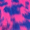 Cobalt,Cerise Multicoloured Faux Fur Fabric - AC 356 / YF54