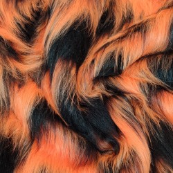 Tango,Black Multicoloured Faux Fur Fabric - AC 356 / YF54