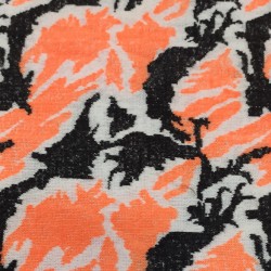 White,Tango, Black Multicoloured Faux Fur Fabric - AC 356 / YF54