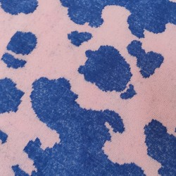 Cobalt,Blossom Multicoloured Faux Fur Fabric - AC 356 / YF54