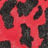 Red, Black Multicoloured Faux Fur Fabric - AC 356 / YF54