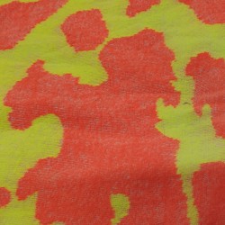 Flo Yellow/Tango Multicoloured Faux Fur Fabric - AC 356 / YF54