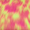 Flo Yellow/Cerise Multicoloured Faux Fur Fabric - AC 356 / YF54