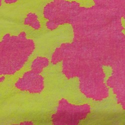 Flo Yellow/Cerise Multicoloured Faux Fur Fabric - AC 356 / YF54