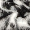 White, Black Multicoloured Faux Fur Fabric - AC 356 / YF54
