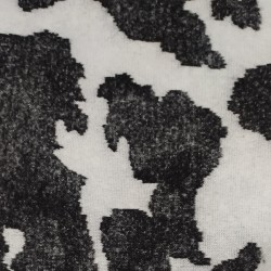 White, Black Multicoloured Faux Fur Fabric - AC 356 / YF54