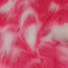 White, Cerise Multicoloured Faux Fur Fabric - AC 356 / YF54