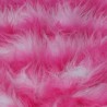 Cerise,White Stripe Multicoloured Faux Fur Fabric - AC 356 / YF54