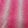 Cerise,White Stripe Multicoloured Faux Fur Fabric - AC 356 / YF54