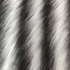 Black,White Stripe Multicoloured Faux Fur Fabric - AC 356 / YF54