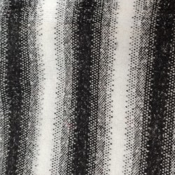 Black,White Stripe Multicoloured Faux Fur Fabric - AC 356 / YF54