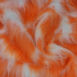 Tango,White Multicoloured Faux Fur Fabric - AC 356 / YF54