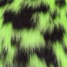 Green,Black Multicoloured Faux Fur Fabric - AC 356 / YF54