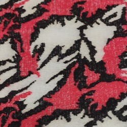 Red,Black,White Multicoloured Faux Fur Fabric - AC 356 / YF54
