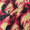 Red,Black,Flavine Multicoloured Faux Fur Fabric - AC 356 / YF54