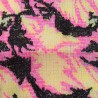 Cerise,Black,Flavine Multicoloured Faux Fur Fabric - AC 356 / YF54