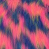 Cerise,Flavine,Cobalt Multicoloured Faux Fur Fabric - AC 356 / YF54