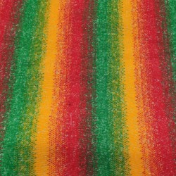 Red,Tango,Flavine,Emerald Stripe Multicoloured Faux Fur Fabric - AC 356 / YF54
