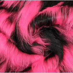 Cerise Black Cow Multicoloured Faux Fur Fabric - AC 356 / YF54