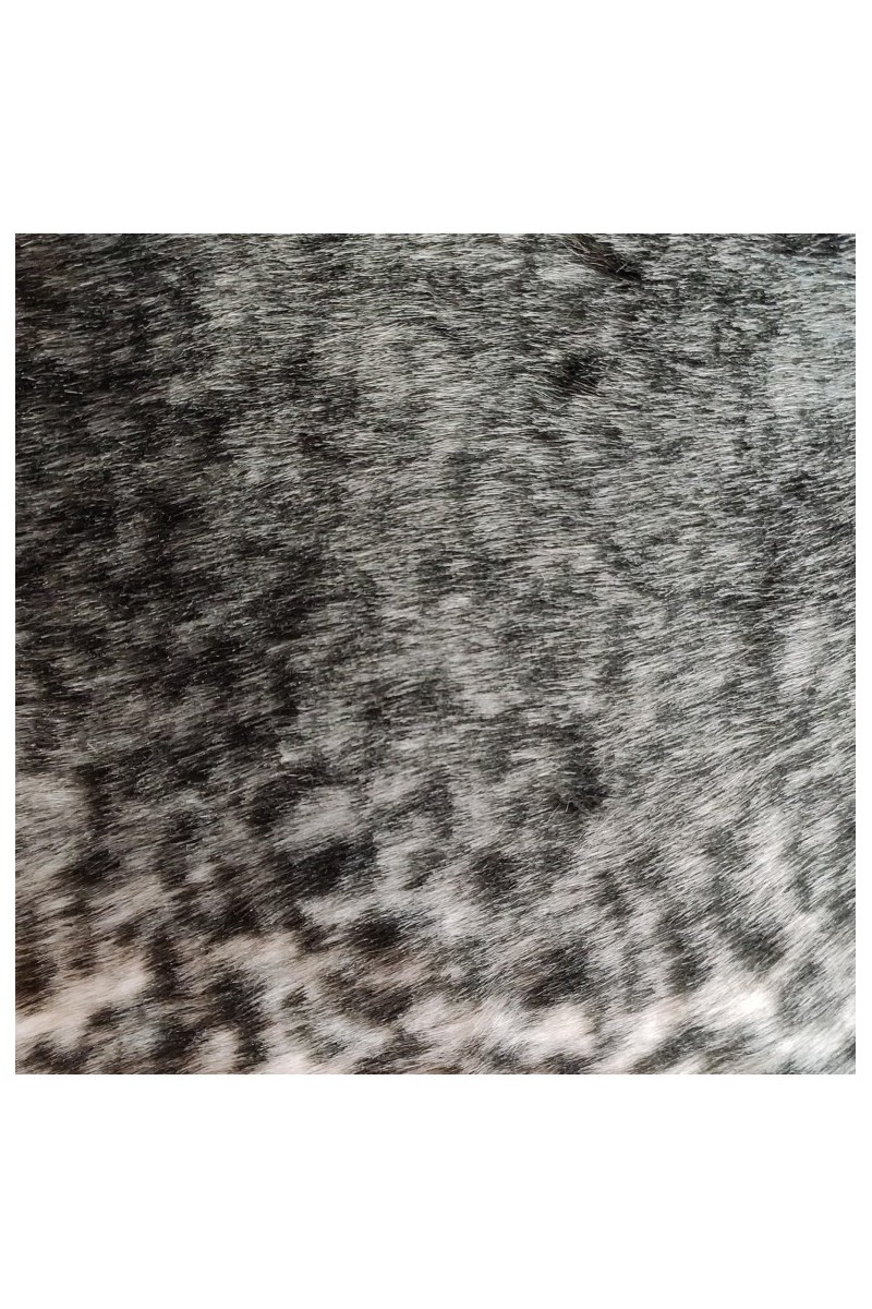 Grey Ocelot Luxury Faux Fur Fabric - AC 435