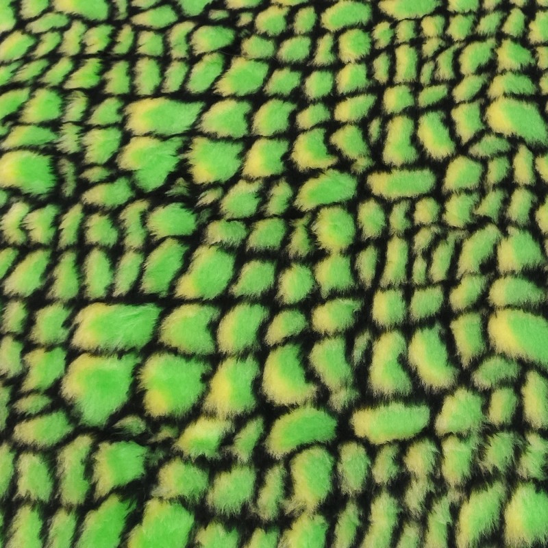 Dinosaur Jacquard Fur Fabric - R2 Quality
