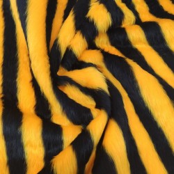 Bumble Bee Jacquard Fur Fabric - R2 Quality