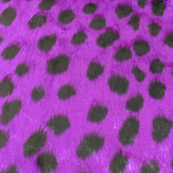 Purple Lady Bird Jacquard Fur Fabric - R2 Quality