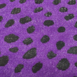 Purple Lady Bird Jacquard Fur Fabric - R2 Quality