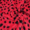 Red Lady Bird Jacquard Fur Fabric - R2 Quality
