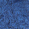 Cobalt Leopard Jacquard Fur Fabric - R2 Quality
