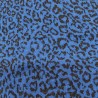 Cobalt Leopard Jacquard Fur Fabric - R2 Quality